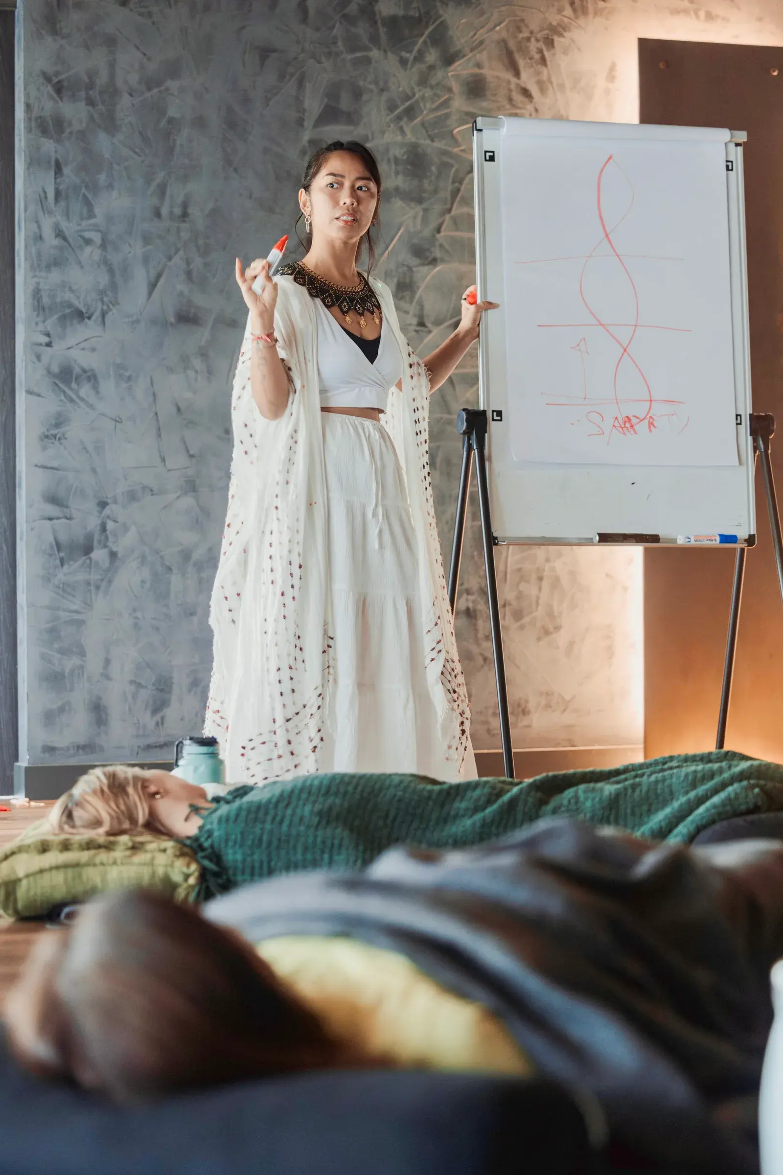 Sarah teaching the Players framework at a live workshop