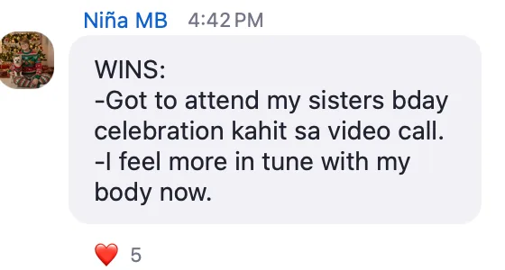 Student win shared in Sarah's community